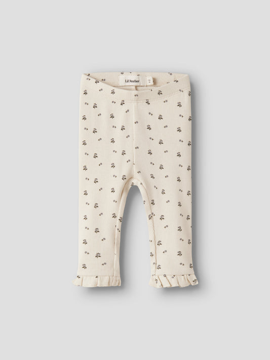Lil Atelier Baby | Lago Slim Leggings - Turtledove Blue Flower