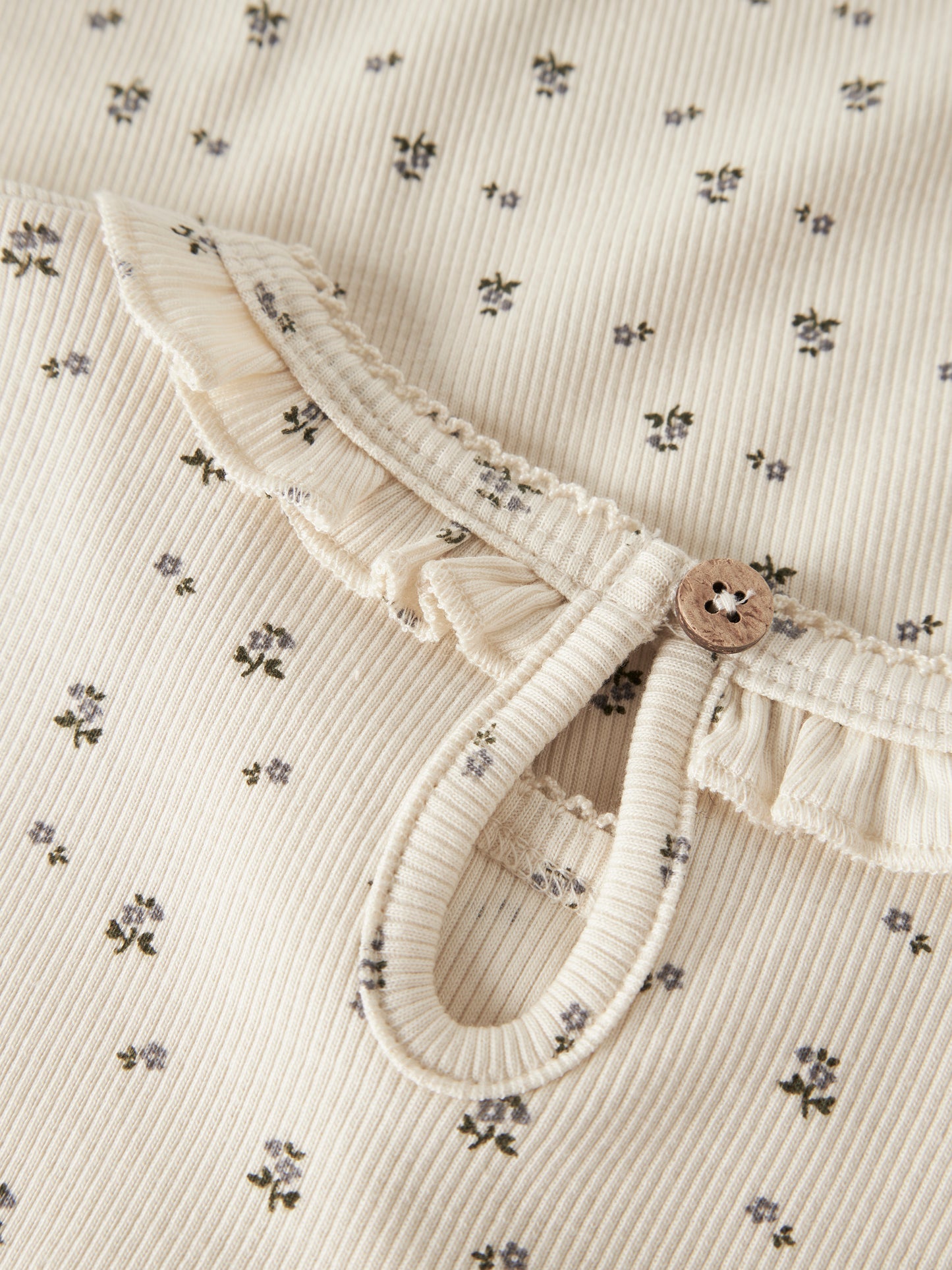 Lil Atelier Mini | Lago Mai Slim Top - Turtledove Blue flower
