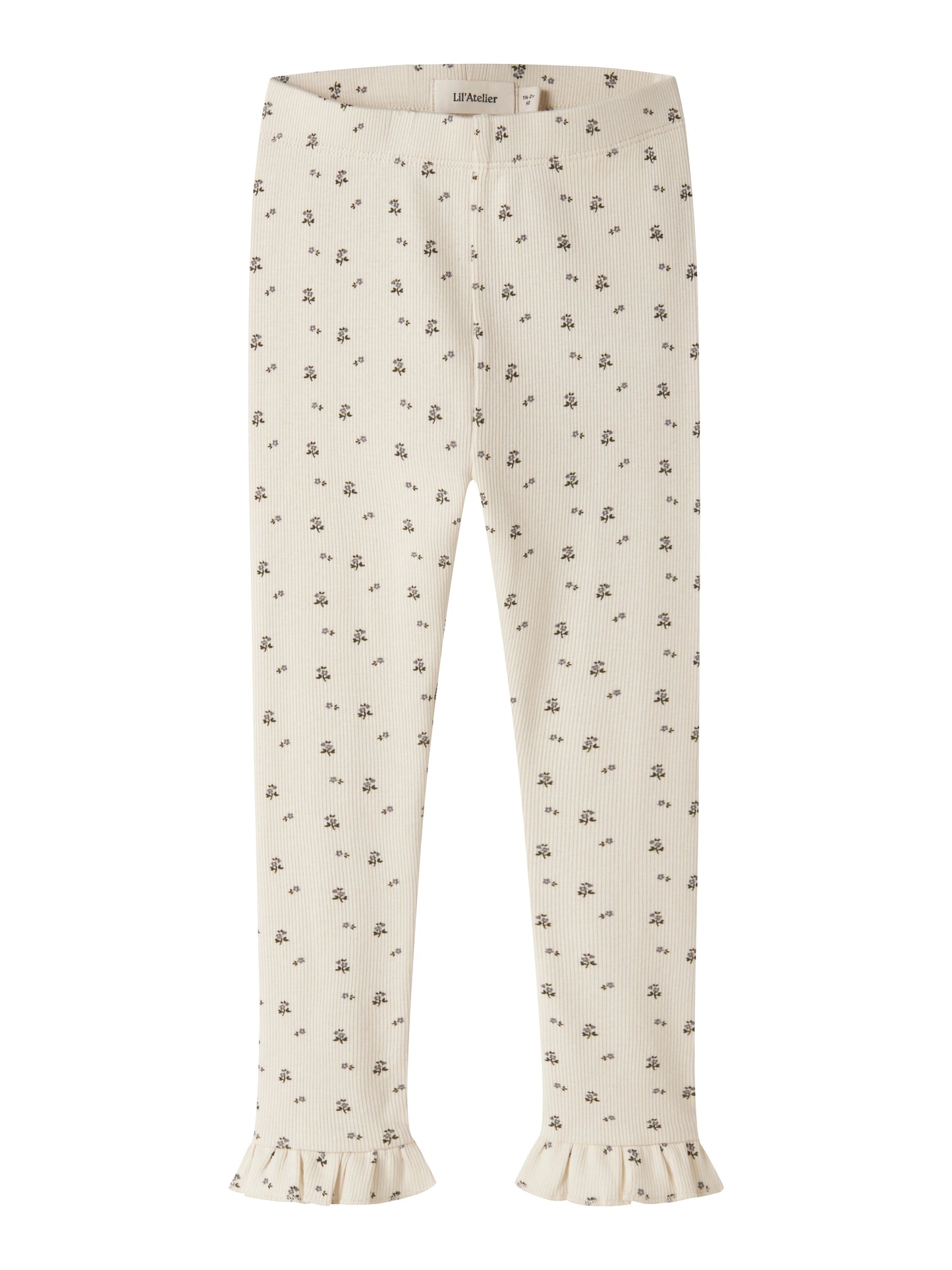 Lil Atelier Mini | Lago Slim Leggings - Turtledove Blue flower