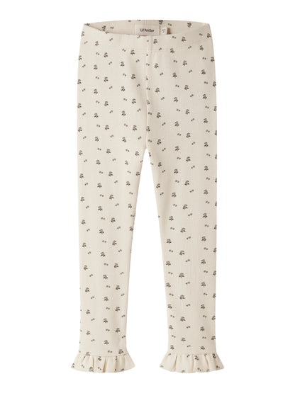 Lil Atelier Mini | Lago Slim Leggings - Turtledove Blue flower