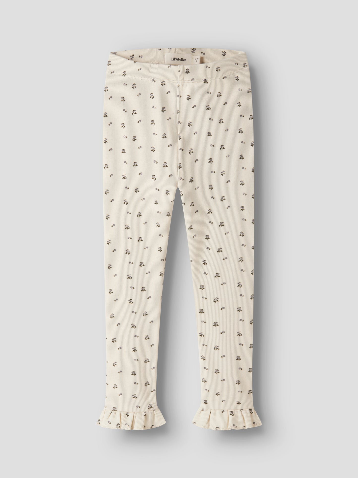Lil Atelier Mini | Lago Slim Leggings - Turtledove Blue flower