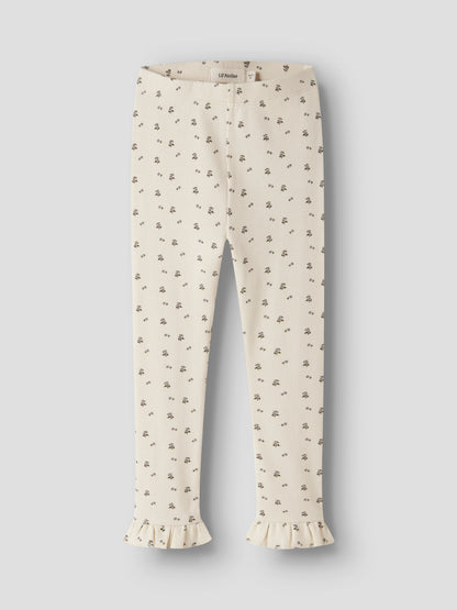 Lil Atelier Mini | Lago Slim Leggings - Turtledove Blue flower