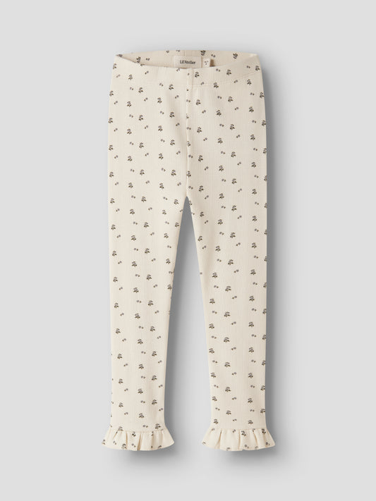 Lil Atelier Mini | Lago Slim Leggings - Turtledove Blue flower