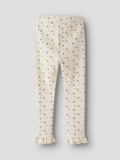 Lil Atelier Mini | Lago Slim Leggings - Turtledove Blue flower