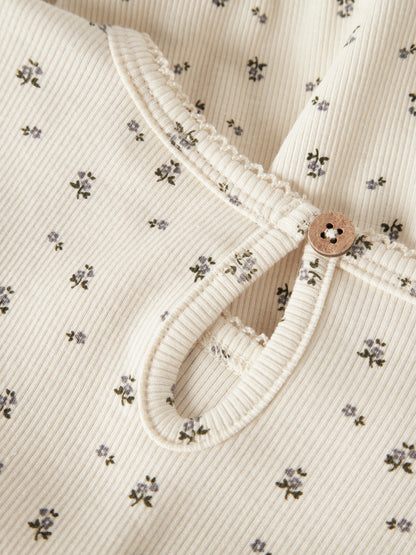Lil Atelier Mini | Lago bomullskjole - Turtledove Blue Flower