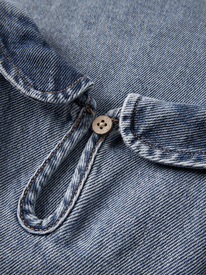 Lil Atelier Mini | Karole Denimkjole - Medium Blue Denim