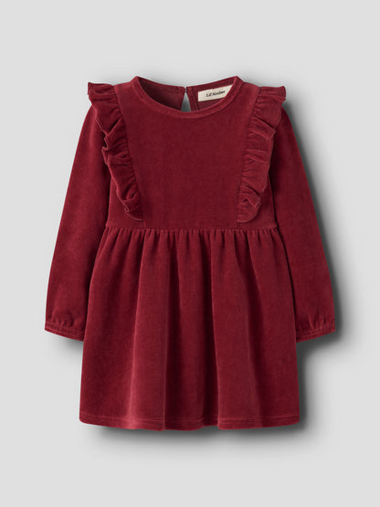 Lil Atelier MINI | Saga Julekjole - Biking red