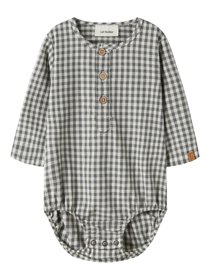 Lil Atelier BABY | Roanne skjortebody - Mulled Basil