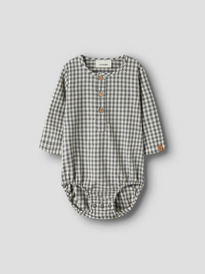 Lil Atelier BABY | Roanne skjortebody - Mulled Basil