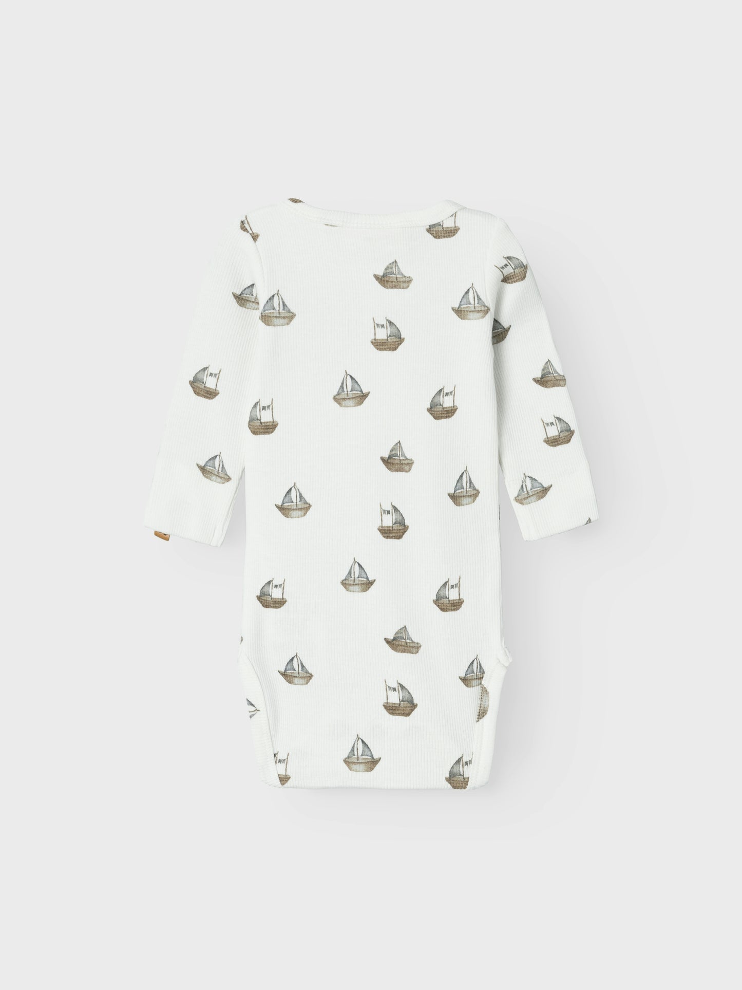 Lil Atelier Baby | Gavo bomulls body - Coconut Milk/Boat
