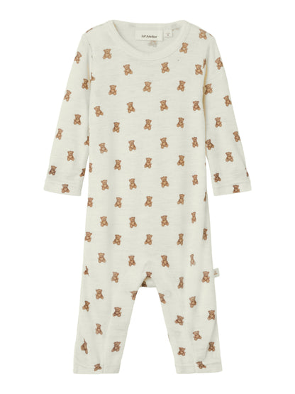 Lil Atelier Baby | Nalu Unisex ull heldress - Teddybjørn Turtledove