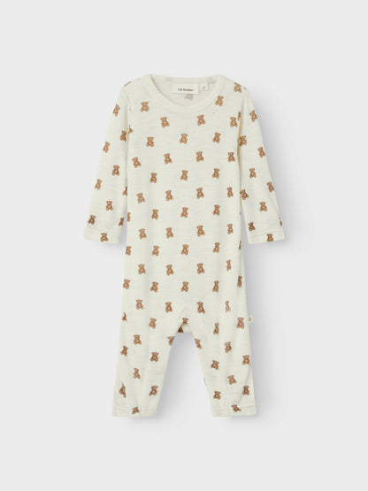 Lil Atelier Baby | Nalu Unisex ull heldress - Teddybjørn Turtledove