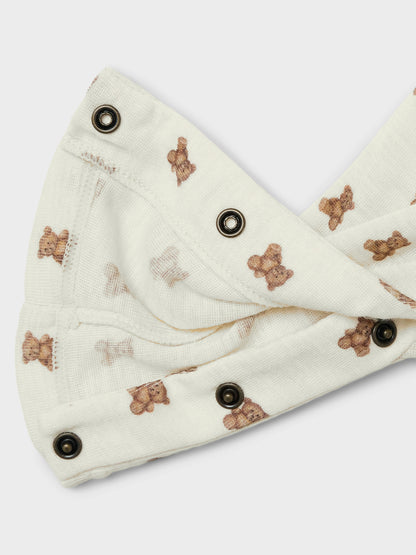 Lil Atelier Baby | Nalu Unisex ull heldress - Teddybjørn Turtledove