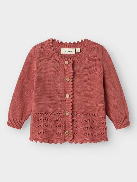Lil Atelier Baby | Lola cardigan - Whitered Rose
