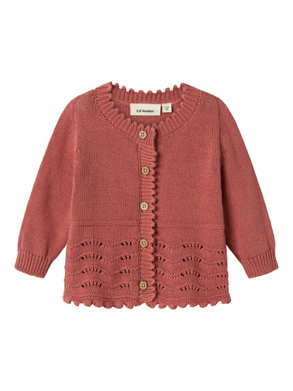 Lil Atelier Baby | Lola cardigan - Whitered Rose