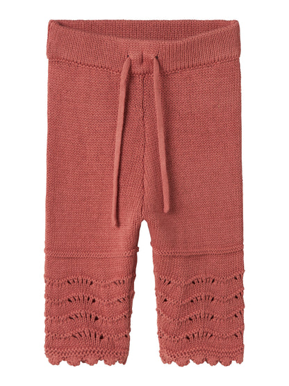 Lil Atelier Baby | Lola Strikkede bukser - Withered Rose