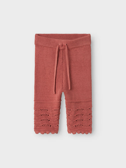 Lil Atelier Baby | Lola Strikkede bukser - Withered Rose