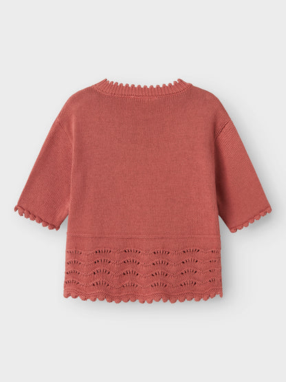Lil Atelier Mini | Lola strikket topp - Withered Rose