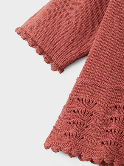 Lil Atelier Mini | Lola strikket topp - Withered Rose