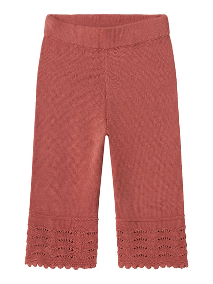 Lil Atelier Mini | Lola Strikket Ankel Bukse - Withered Rose
