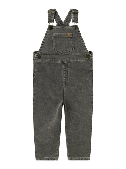 Lil Atelier Mini | Unisex Lulia Loose Denim Overall - Medium Grey Denim
