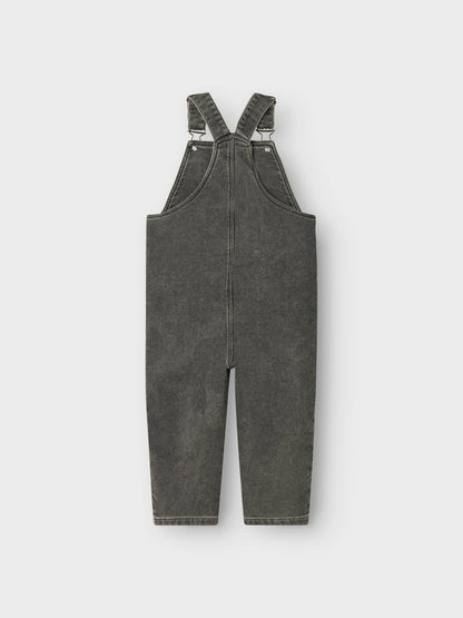 Lil Atelier Mini | Unisex Lulia Loose Denim Overall - Medium Grey Denim