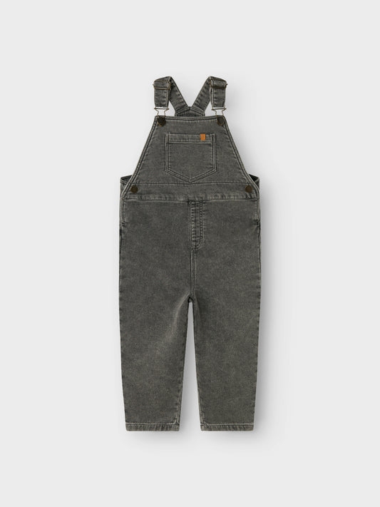 Lil Atelier Mini | Unisex Lulia Loose Denim Overall - Medium Grey Denim