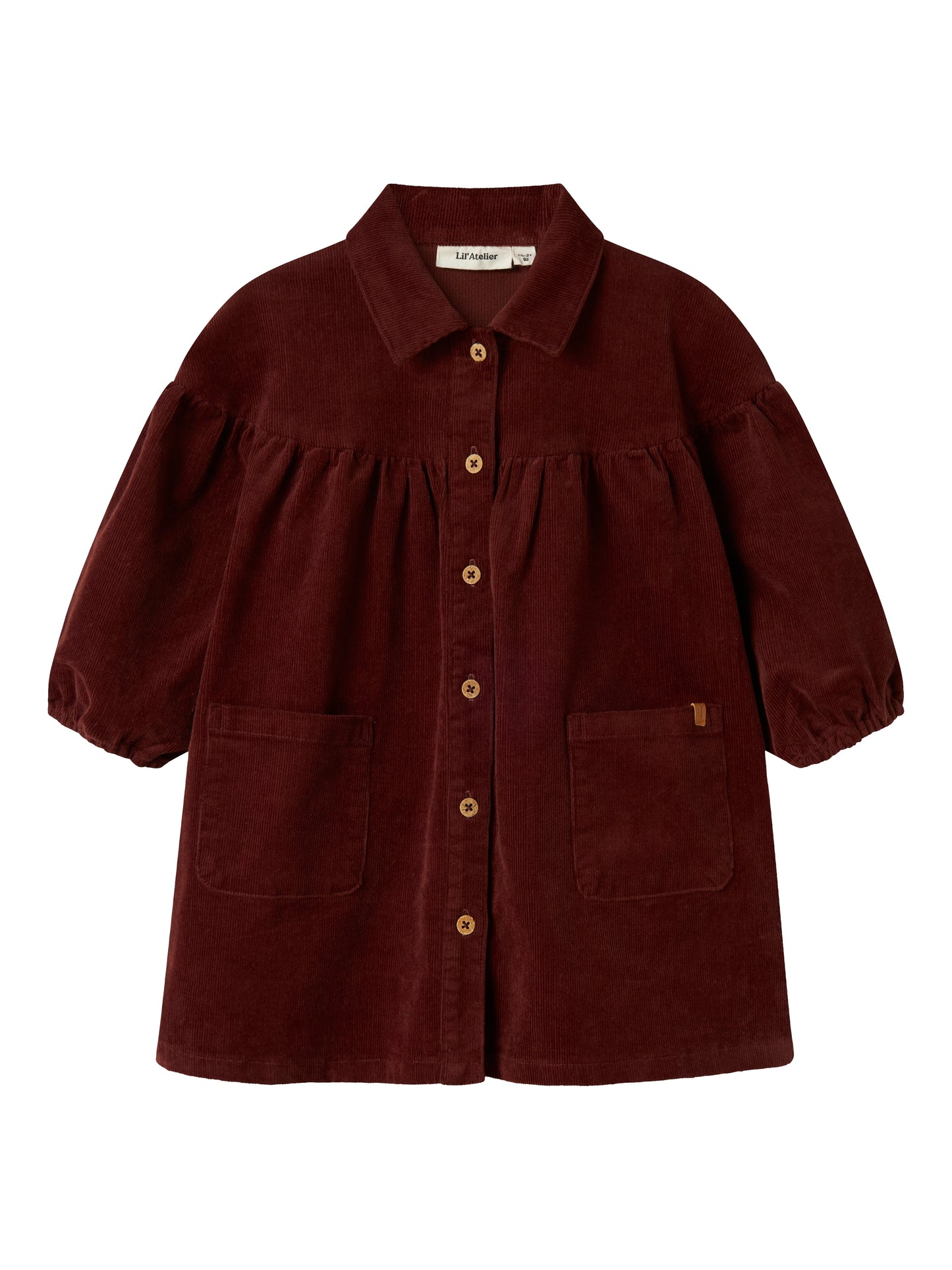 Lil Atelier Mini | Cord Kjole - Hot Chocolate