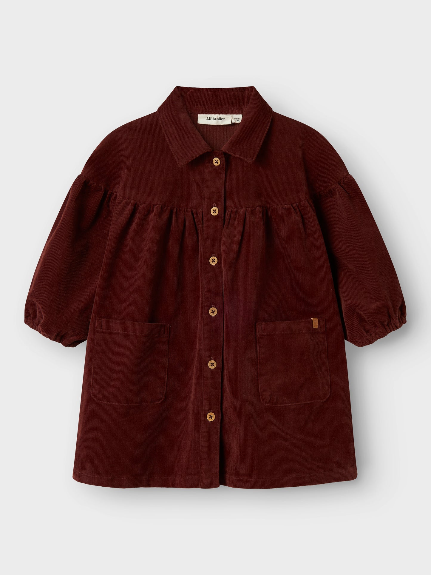 Lil Atelier Mini | Cord Kjole - Hot Chocolate