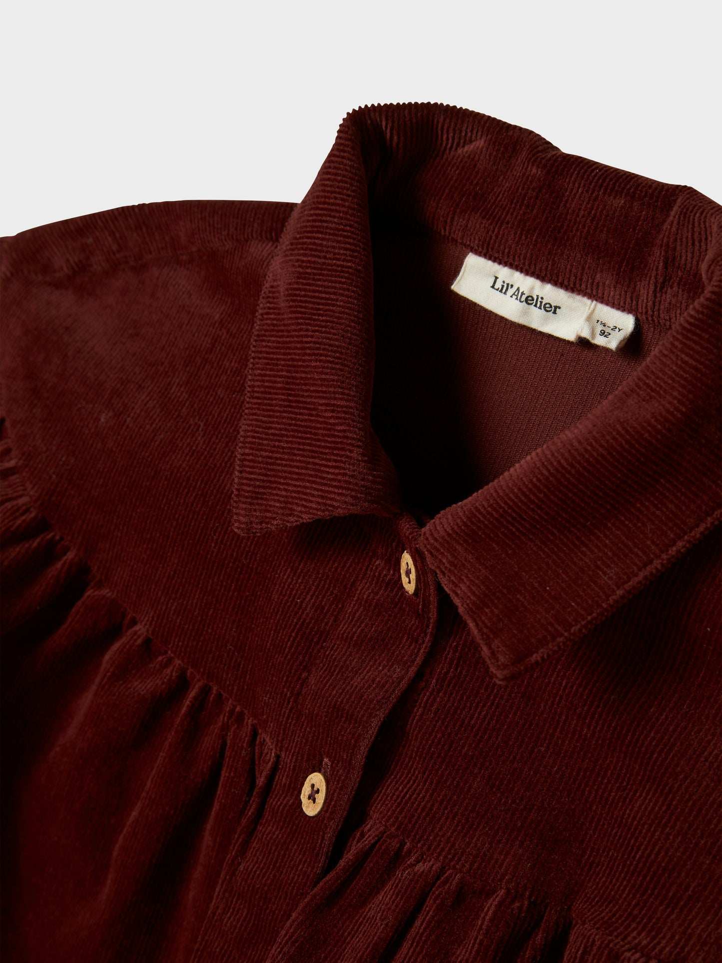 Lil Atelier Mini | Cord Kjole - Hot Chocolate