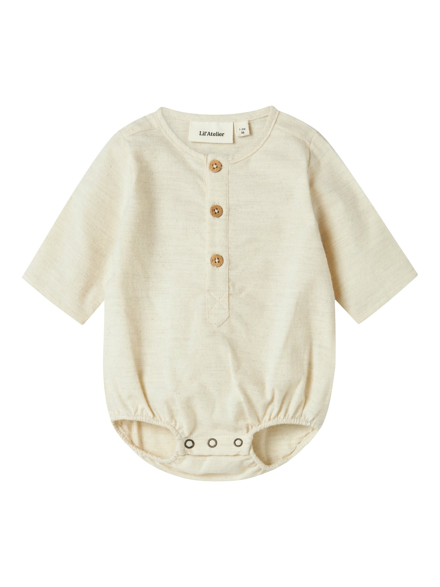 Lil Atelier Baby | Motto Loose Skjortebody - Turtledove