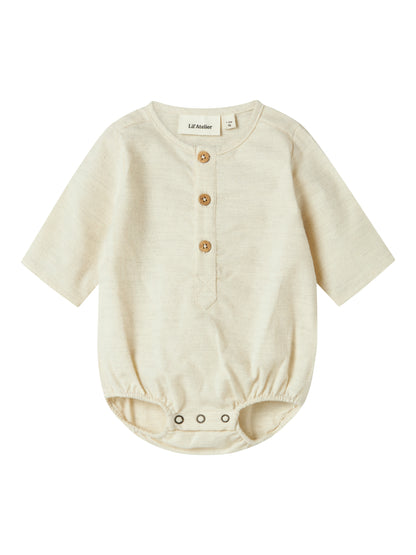 Lil Atelier Baby | Motto Loose Skjortebody - Turtledove