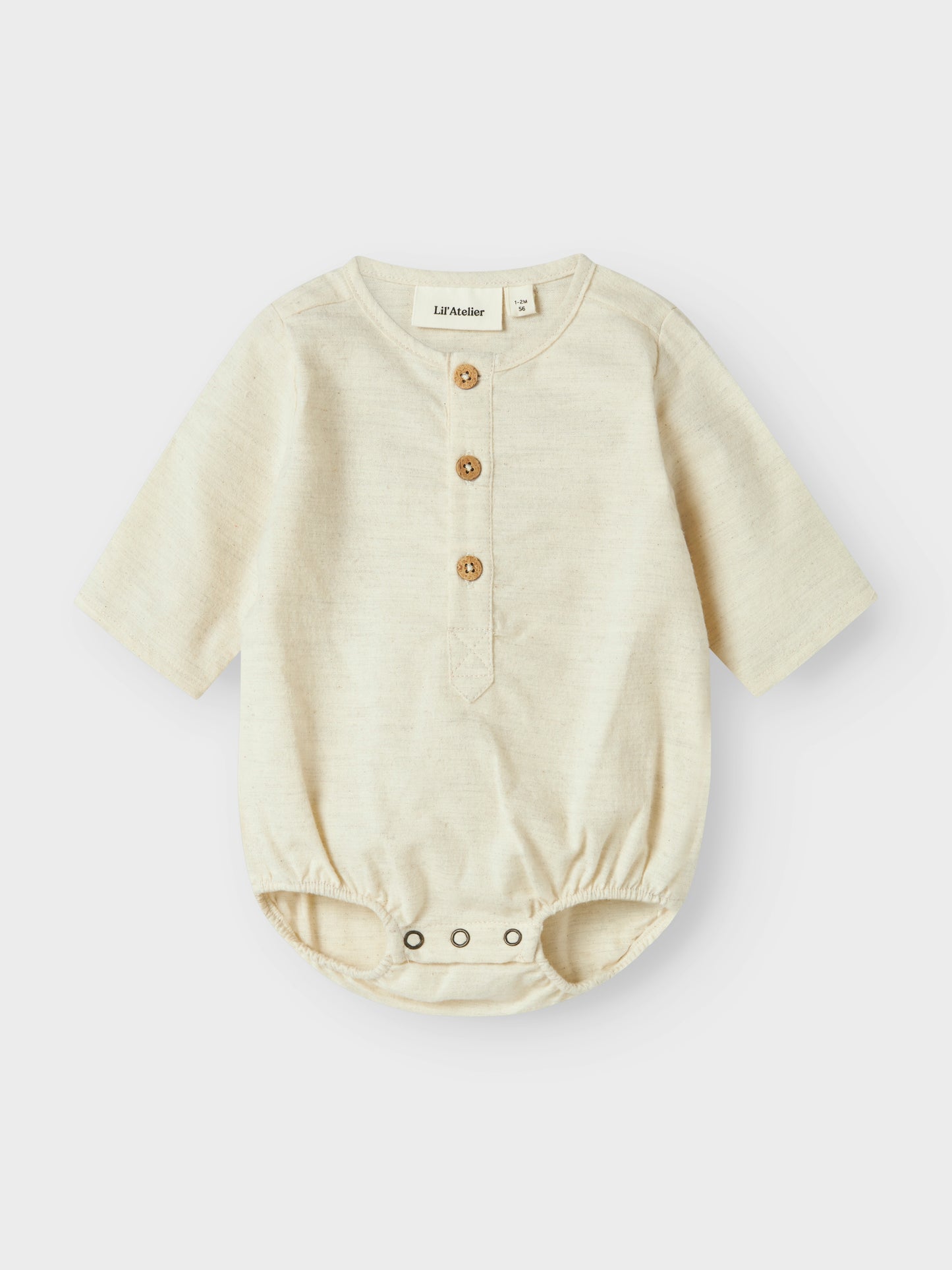 Lil Atelier Baby | Motto Loose Skjortebody - Turtledove