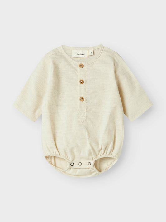 Lil Atelier Baby | Motto Loose Skjortebody - Turtledove