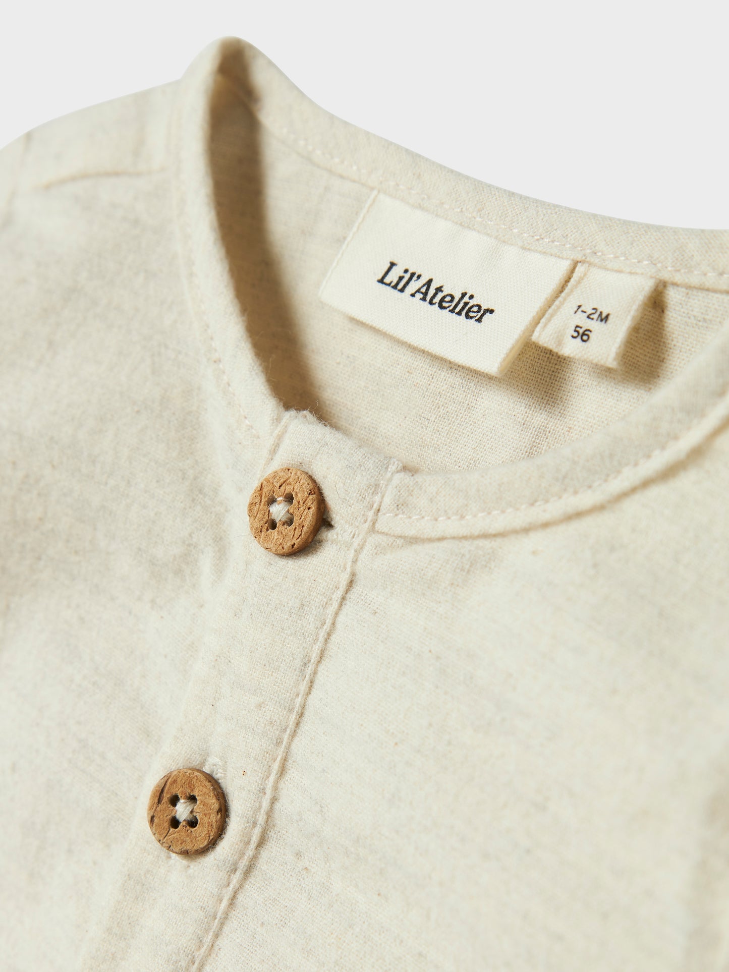 Lil Atelier Baby | Motto Loose Skjortebody - Turtledove