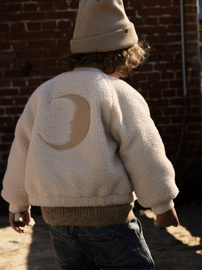Lil Atelier Mini | Lajo Unisex Teddy Bomberjakke - Moon