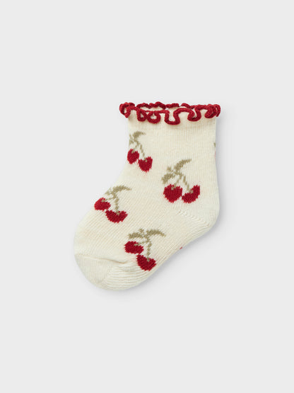 Lil Atelier baby | Darlene sokker - Kirsebær Turtledove Cherry