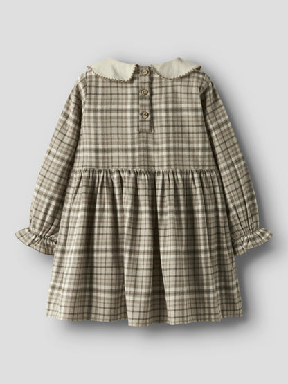 Lil Atelier Mini | Rebel Kjole i Flanell - Sepia Tint