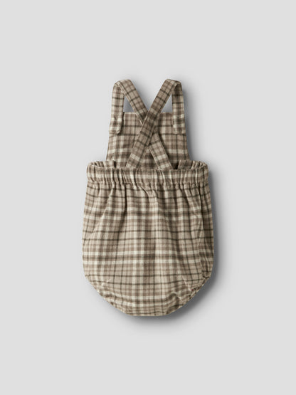Lil Atelier Baby | Unisex Rebel Romper i Flanell - Sepia Tint