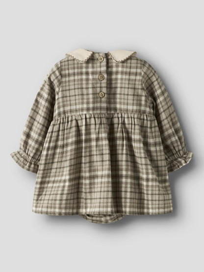 Lil Atelier Baby | Rebel Kjolebody i Flanell - Sepia Tint