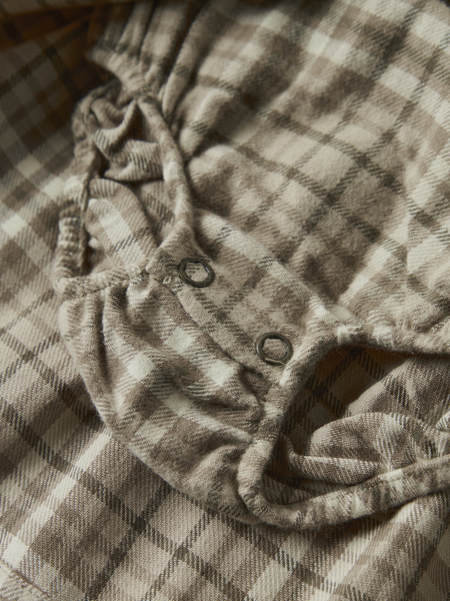 Lil Atelier Baby | Rebel Kjolebody i Flanell - Sepia Tint