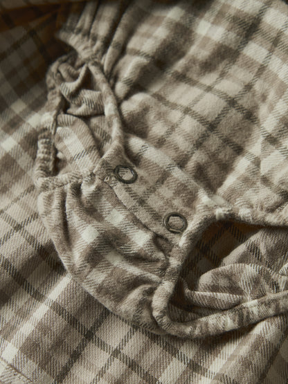 Lil Atelier Baby | Rebel Kjolebody i Flanell - Sepia Tint
