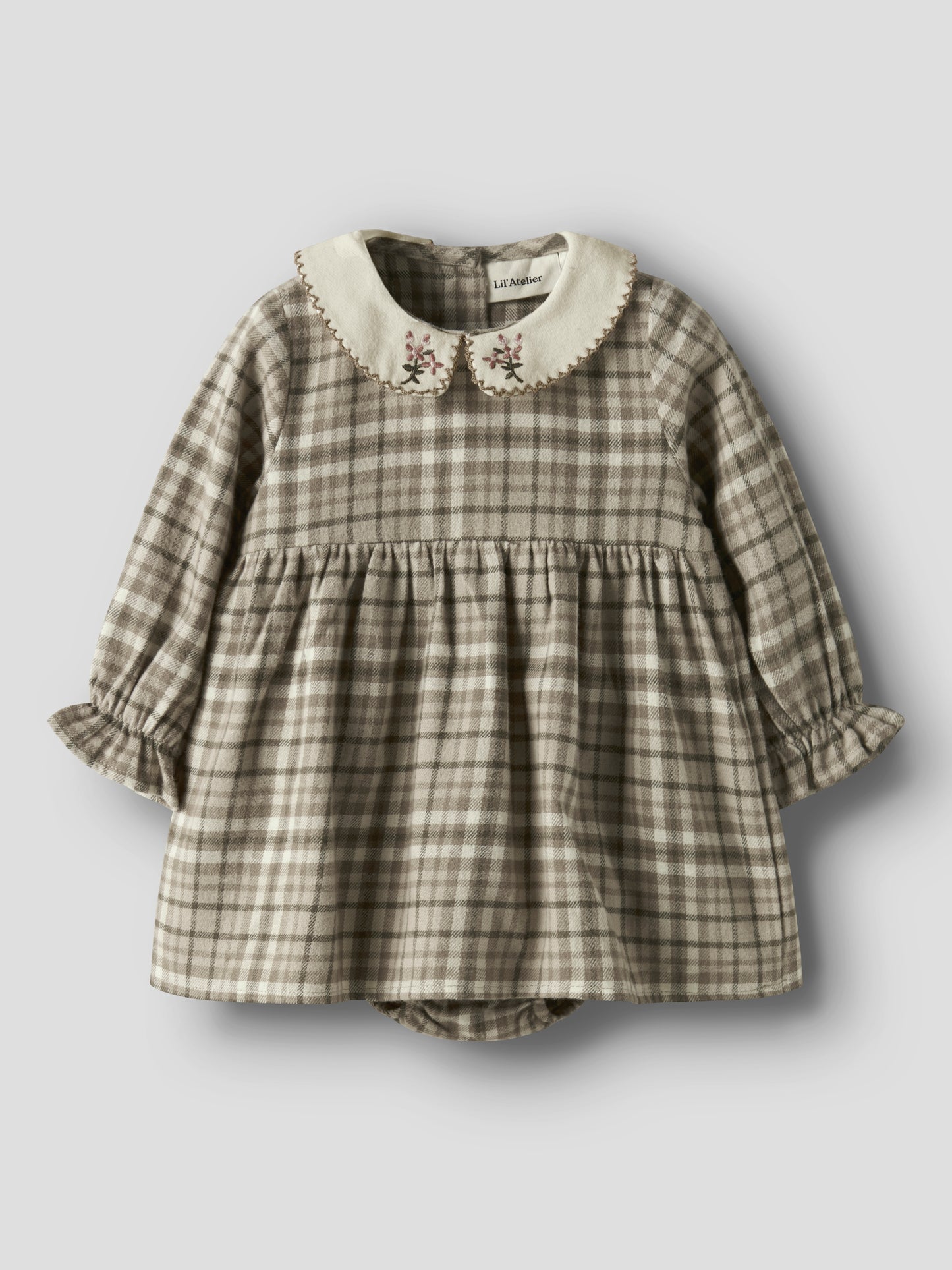 Lil Atelier Baby | Rebel Kjolebody i Flanell - Sepia Tint