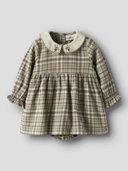 Lil Atelier Baby | Rebel Kjolebody i Flanell - Sepia Tint
