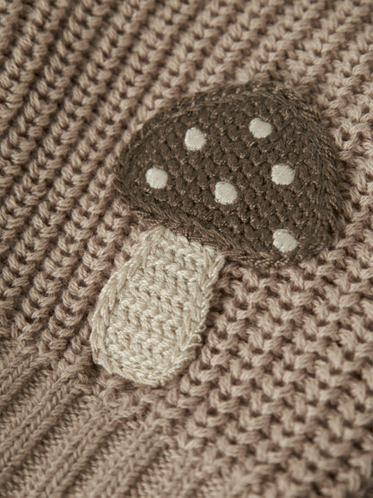 Lil Atelier Baby | Memlen chunky strikket cardigan - Oxford Tan