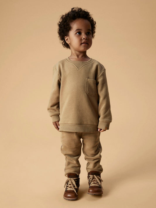 Lil Atelier Mini | London Sweat Genser - Sepia Tint