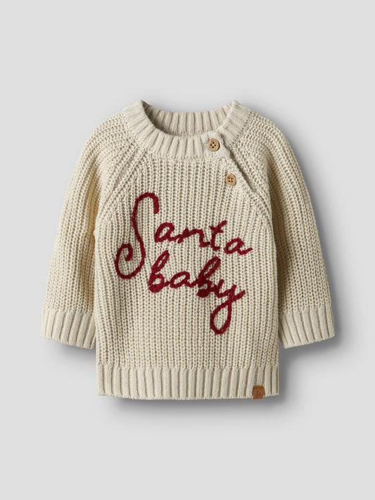 Lil Atelier Baby | Oversized strikket genser - Turtledove