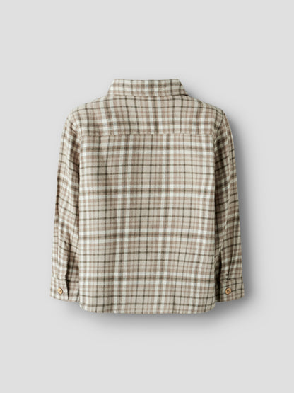 Lil Atelier Mini | Rebel flanell Skjorte  - Sepia Tint