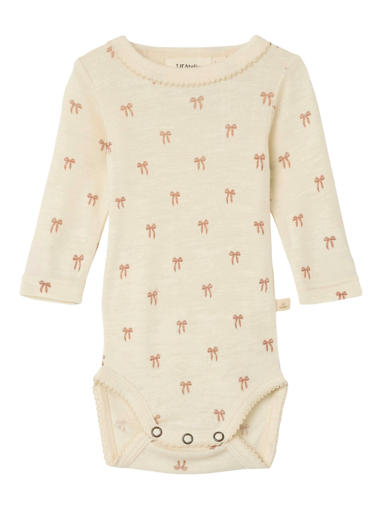Lil Atelier Baby | Nalu Tynn ullbody - Sløyfer Turtledove