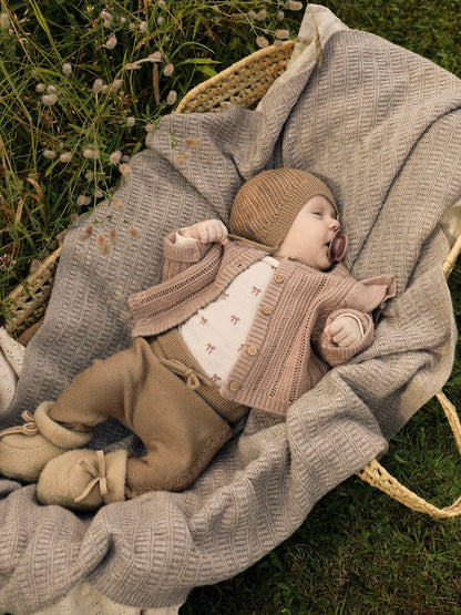 Lil Atelier Baby | Nalu Tynn ullbody - Sløyfer Turtledove